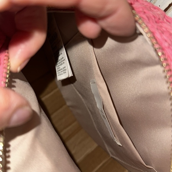 Pretty in Pink Cylinder Weaved Unique Bag Dressy Casual FairyCore CottageCore - Picture 6 of 7